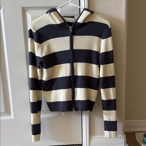 Striped blue and White Hoodie